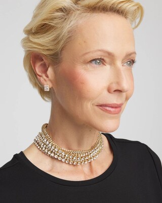 Multistrand Crystal Choker Necklace | Chico's